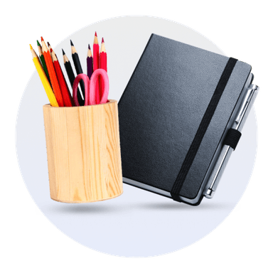 Books, stationery and art